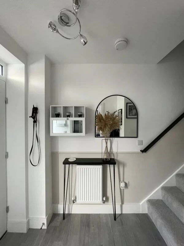 Black Console Table, Hallway Table, Narrow Table, Black Hairpin Legs l Modern Rustic Furniture - Image 5