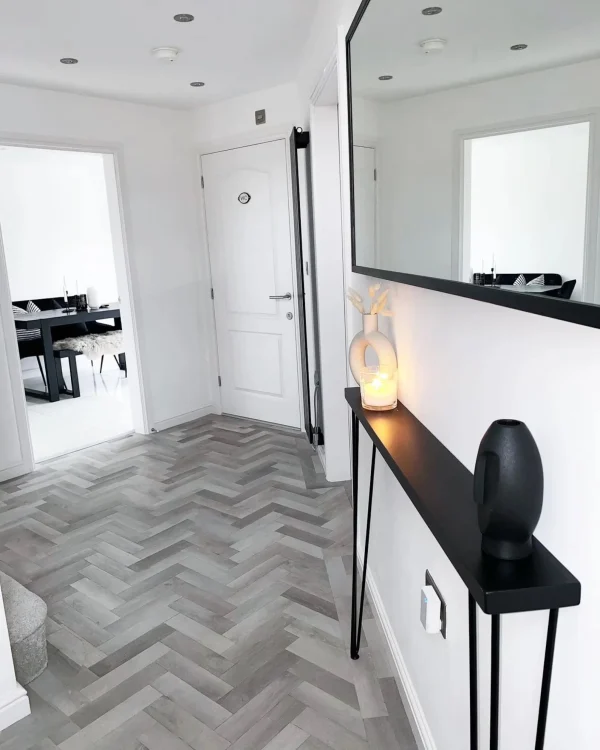 Black Console Table, Hallway Table, Narrow Table, Black Hairpin Legs l Modern Rustic Furniture - Image 2