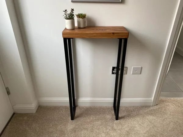 Console Table With Industrial 25mm Steel Box Legs | 70-160cm | Multiple size and colour combinations - Image 4