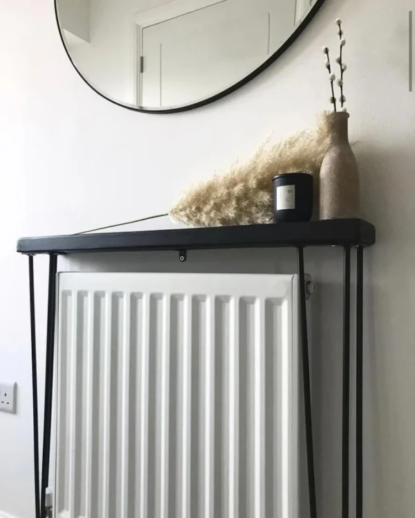 Black Console Table, Hallway Table, Narrow Table, Black Hairpin Legs l Modern Rustic Furniture - Image 3