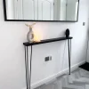 Black Console Table, Hallway Table, Narrow Table, Black Hairpin Legs l Modern Rustic Furniture