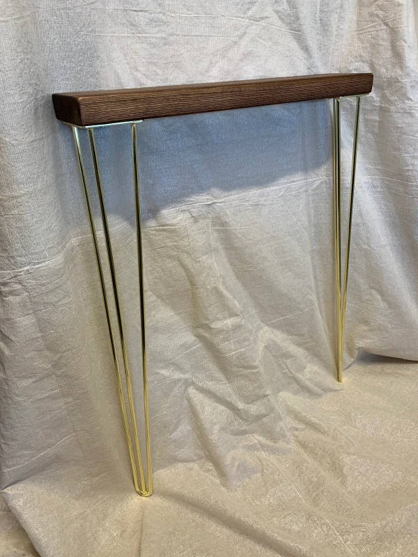 Dark Oak Console Table, Hallway Table, Radiator Shelf, Rustic Hallway Table, Dark Wood Table, Narrow Tables, Hairpin Legs - Image 6