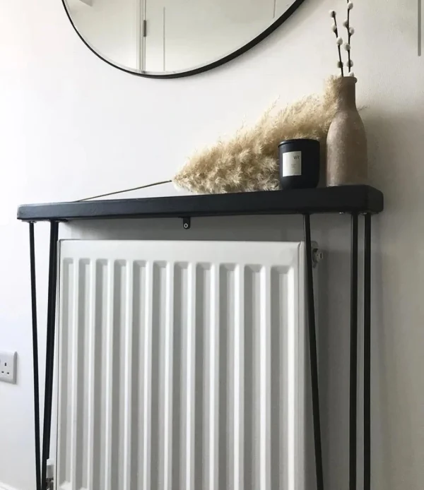 Narrow console table with hairpin legs, wooden rustic hallway table, radiator shelf, small table | FREE DELIVERY - Image 2