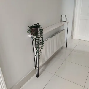 White Console Table, Hallway Table, Radiator Shelf, Rustic Hallway Table, Entryway Table, Narrow Tables, Hairpin Legs