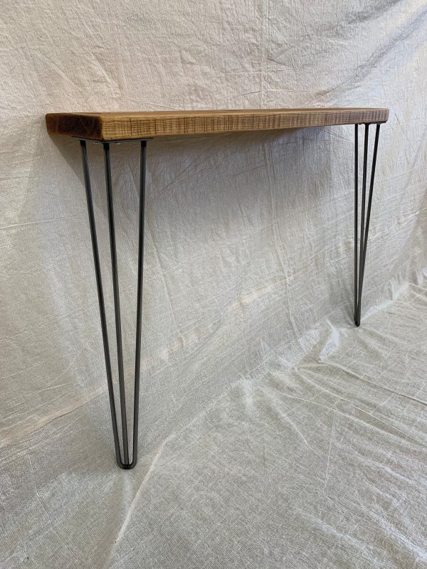 Rustic Pine Wood Console Table With Steel Hairpin legs, Character wood I 50 - 170cm - Image 2