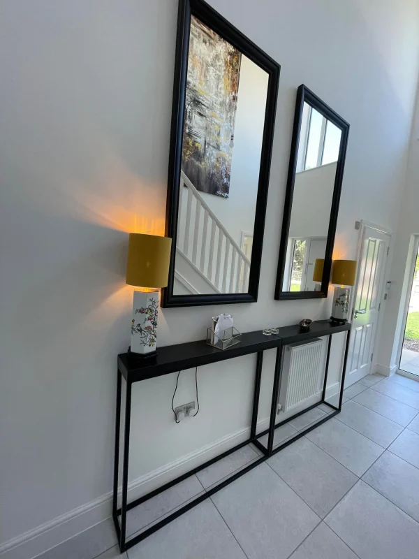 Black Console Table With Handmade Steel Frame - Multiple colours available