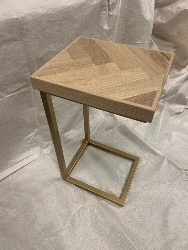 Oak Herringbone Sofa Table, Handmade to Custom Height - Image 2