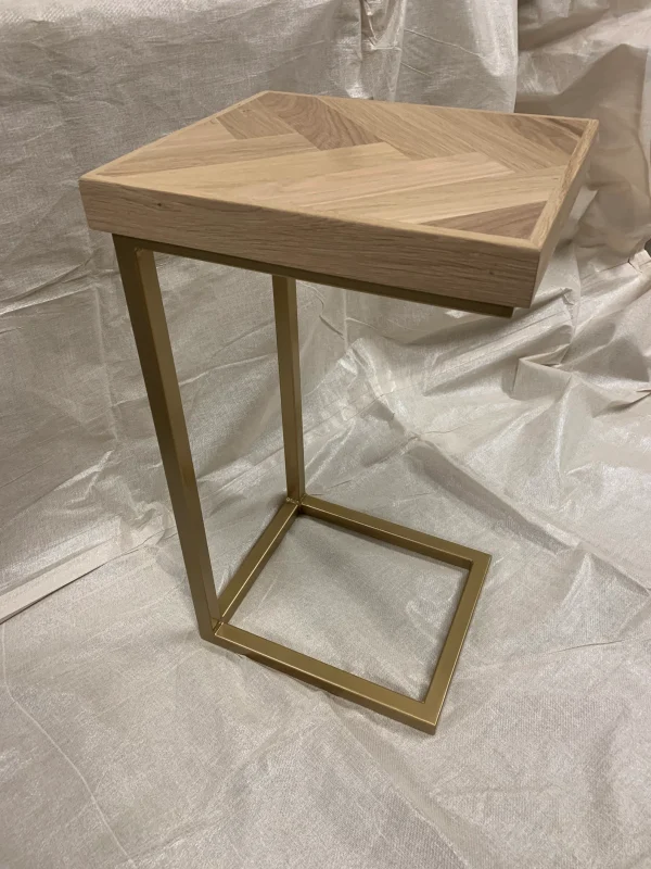Oak Herringbone Sofa Table, Handmade to Custom Height - Image 5