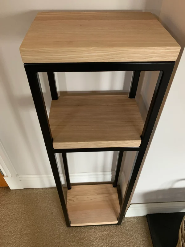 Solid Ash Log Storage Kindling Rack for Log Burner With Handmade Steel Box section frame | CUSTOM SIZES - Image 4