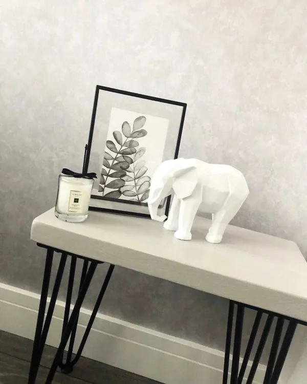 Solid Wood Side Table With 40cm Steel Hairpin Legs I Various colours available - Image 2