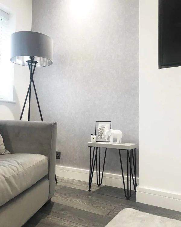 Solid Wood Side Table With 40cm Steel Hairpin Legs I Various colours available