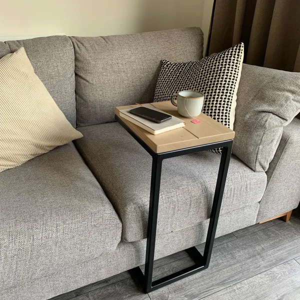 Sofa Table Drinks Holder | Slide Under Side Table - Customisable Height - Image 4
