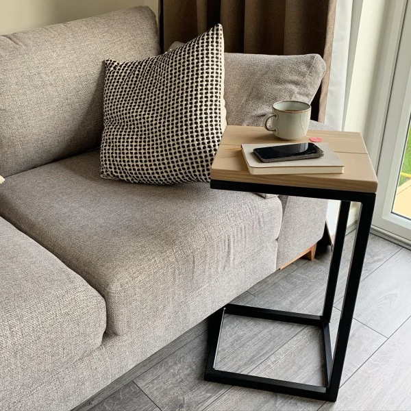 Sofa Table Drinks Holder | Slide Under Side Table - Customisable Height