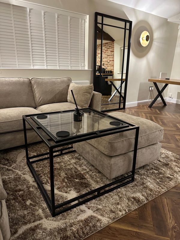 Bespoke Tailored Steel Pouffe Coffee Table | Sliding Living Room Ottoman Stand - Image 5